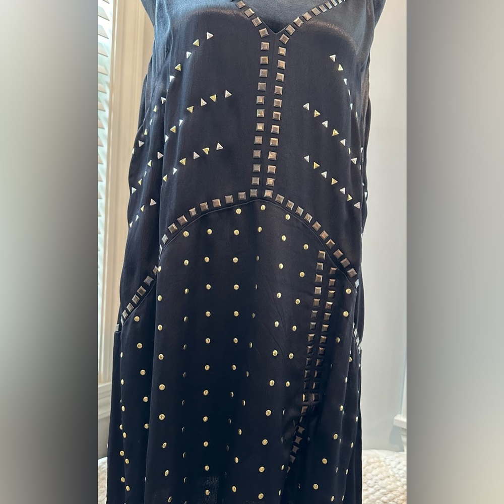 ✨NWT✨ Anthropologie Embellished Deep V Mini Dress Size M - Picture 13 of 16